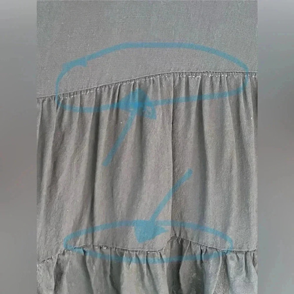 Dress Forum/ Navy blue midi dress/ Balloon sleeves/ Drop waist/Tiered/ Size US S - Picture 16 of 16